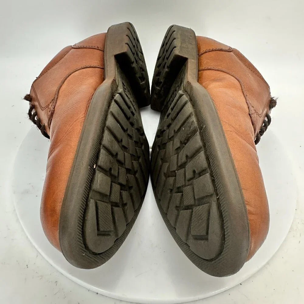 Frye Mathew Men Size 9.5 M Derby Plain Toe Dress Shoes Brown Leather 84875